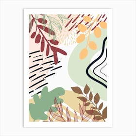 Abstract Leaf Pattern 2 Art Print