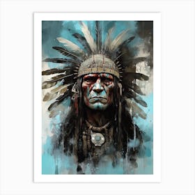 Tribal Treasures: Native American Elegance in Art Art Print