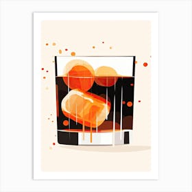 Mid Century Modern White Russian Floral Infusion Cocktail 2 Art Print