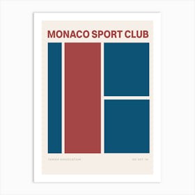 Monaco Tennis Club Art Print