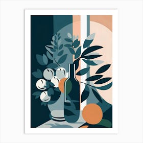 Still Life With Oranges 2 Art Print