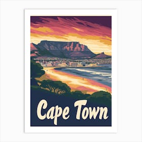 Aihrgdesign A Vintage Travel Poster Of Cape Town Featuring Th 3acbd97b 1cda 481e A697 C770007493b2 1 Art Print