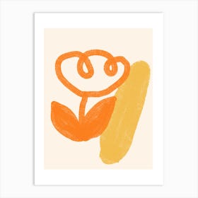 Orange Flower Art Print