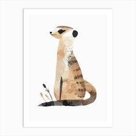 Charming Nursery Kids Animals Meerkat 1 Art Print