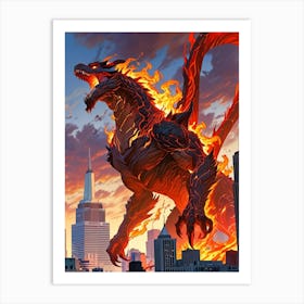 Godzilla 3 Art Print