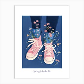 Spring In In The Air Pink Shoes And Wild Flowers 8 Art Print