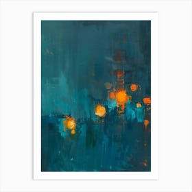 Abstract Of A City At Night Art Print