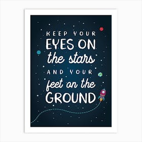 Kids Space Quote Art Print