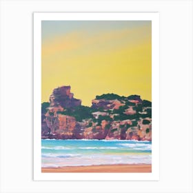 Cala Conta Beach, Ibiza, Spain Bright Abstract Art Print
