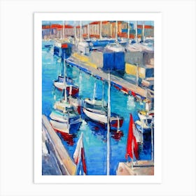 Port Of Marseille France Abstract Block 2 harbour Art Print