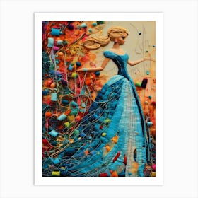 Stitching of Cinderella 1 Art Print