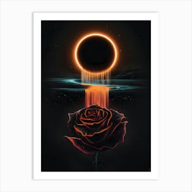 Eclipse Rose Art Print