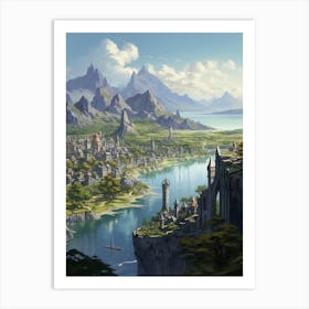 Village Painting 3 Art Print