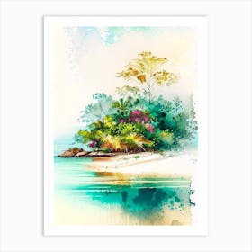 Malapascua Island Philippines Watercolour Pastel Tropical Destination Art Print