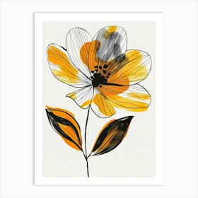 Yellow Flower Canvas Print Art Print