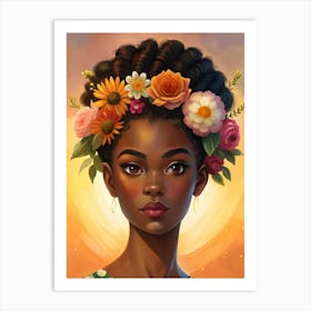 Flower Crown Art Print