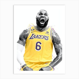 Lebron James La Lakers 4 1 Art Print