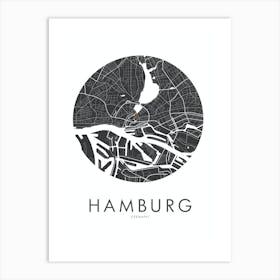 Hamburg in Black by emerybloom Art Print