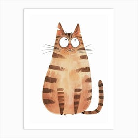 Toyger Cat Clipart Illustration 1 Art Print