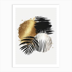 Gold And Black Abstract Painting 38 Art Print