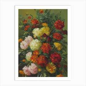 Marigold Painting 1 Flower Art Print