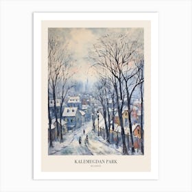 Winter City Park Poster Kalemegdan Park Belgrade Serbia 2 Art Print