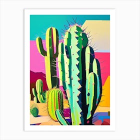 Nopal Cactus Modern Abstract Pop 1 Art Print