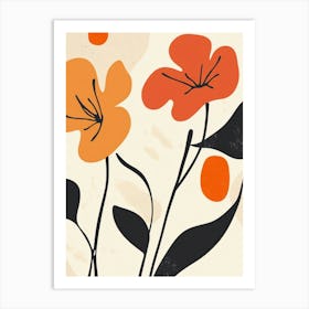 Orange Flowers 2 Art Print