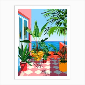 Tropical Patio 2 Art Print