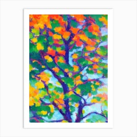 Leyland Cypress 2 tree Abstract Block Colour Art Print