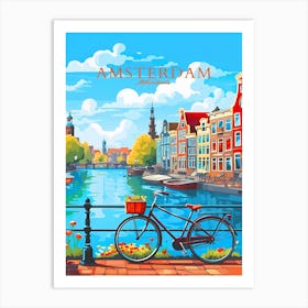 Landscape Amsterdam Netherlands Gift Art Print