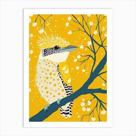 Yellow Kookaburra 4 Art Print