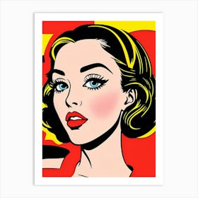 Pop Art Chromatic Allure: The Intensity of a Pop Art Gaze Art Print