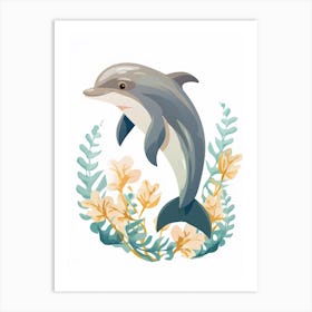 Baby Animal Illustration  Dolphin 3 Art Print
