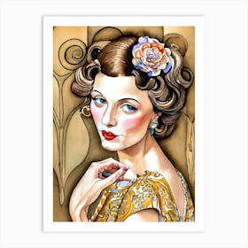 Deco Girl 1 Art Print