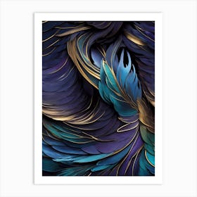 Abstract Feathers Art Print