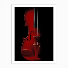 Violin Line Art Illustration Art Print