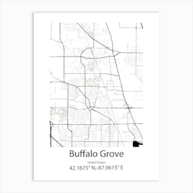 Buffalo,United States Minimalist Map Art Print