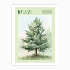 Balsam Tree Atmospheric Watercolour Painting 4 Poster Art Print