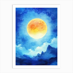 Abstract Full Moon Power Spiritual Energy Art Print