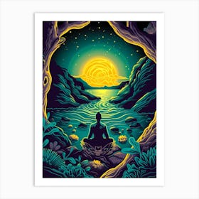 Meditation In The Forest Art Print