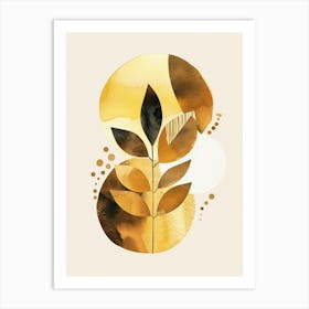 Gold Leaf Canvas Print 9 Art Print