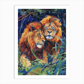 Transvaal Lion Rituals Fauvist Painting 2 Art Print