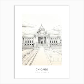 Field Museum, Chicago B&W Poster Art Print