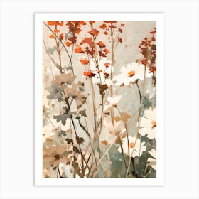 Wildflowers Abstract, Floral Art 1 Art Print