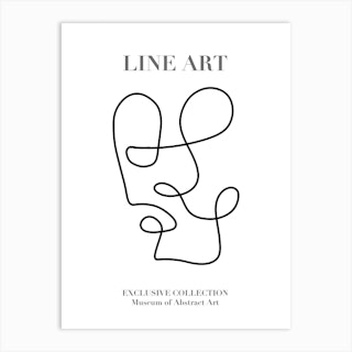 Line Art Abstract Collection 02 Art Print