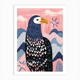 Playful Illustration Of Eagle For Kids Room 4 Art Print