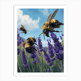 Carpenter Bee Realism Illustration 17 Art Print