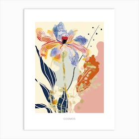 Colourful Flower Illustration Poster Cosmos 2 Art Print