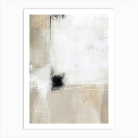 Beige White Abstract Painting 3 Art Print